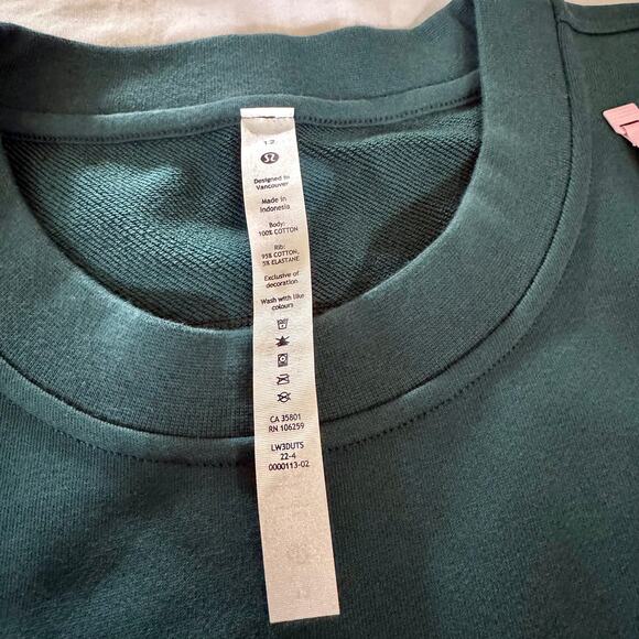 LULULEMON Perfectly Oversized Crew NWT 12 Green Jasper sweatshirt - Picture 10 of 12